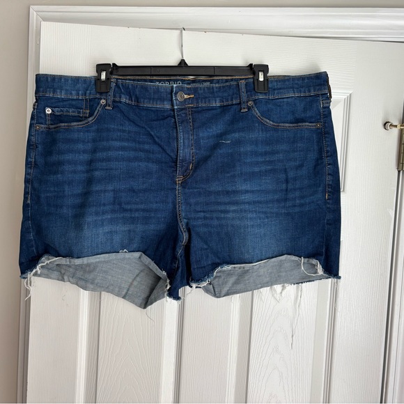 torrid Pants - Torrid Dark Blue Jean Shorts
